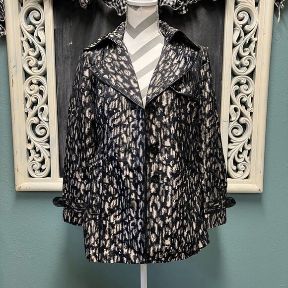 Cache Black and White Patterned Jacket - Picture 1 of 9